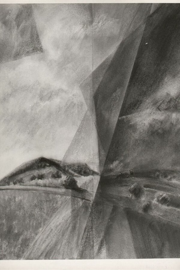 František Chmelař, Zlom léta, 1988, kombinovaná technika, 52 x 70 cm